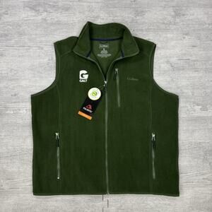 VTG 90s LL Bean Full-Zip Fleece Vest Men XL Green Hiking Polartec Classic 200